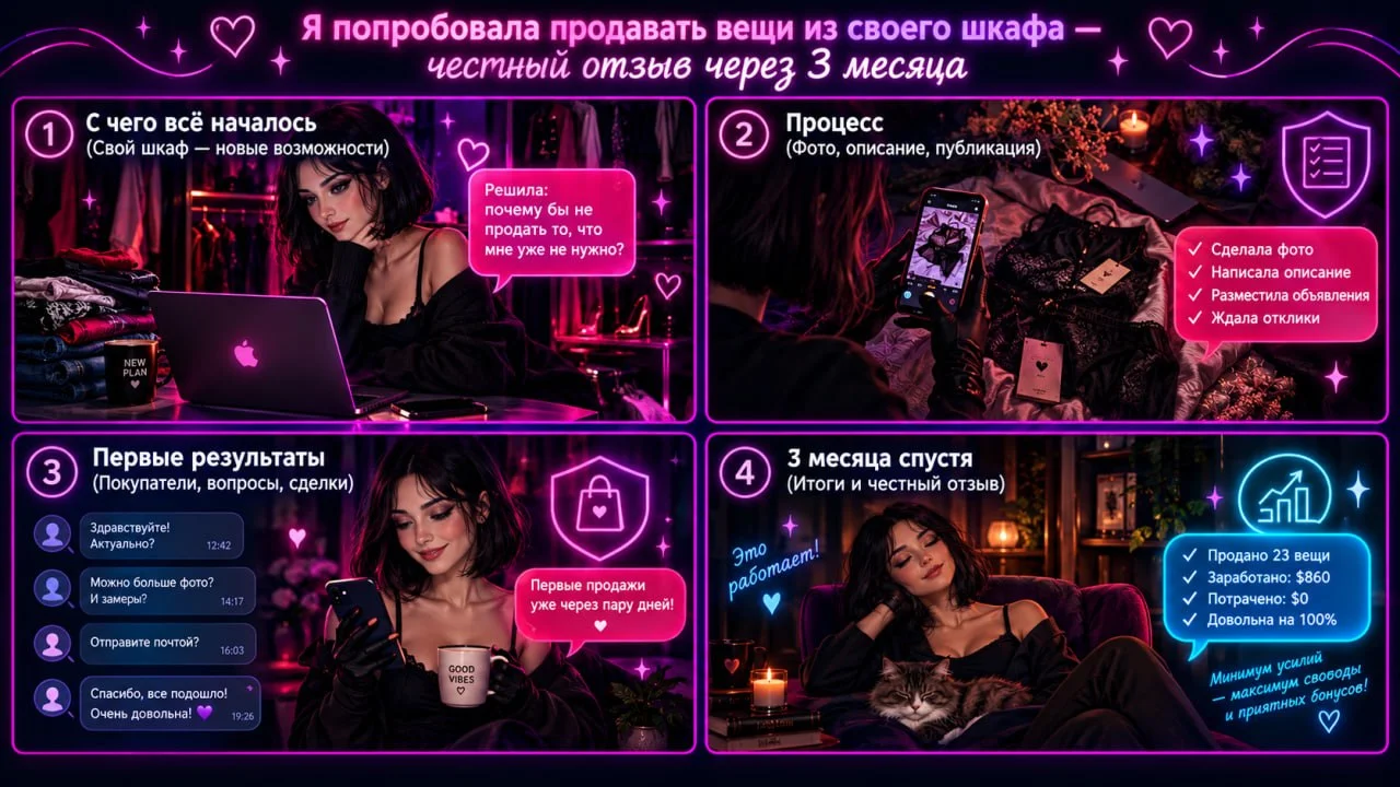 Я попробовала продавать вещи из своего шкафа — честный отзыв через 3 месяца