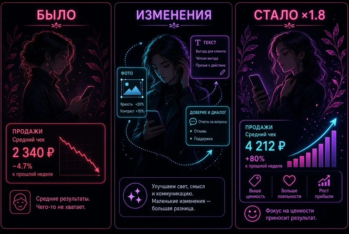 Как я подняла средний чек в 1,8 раза за три недели