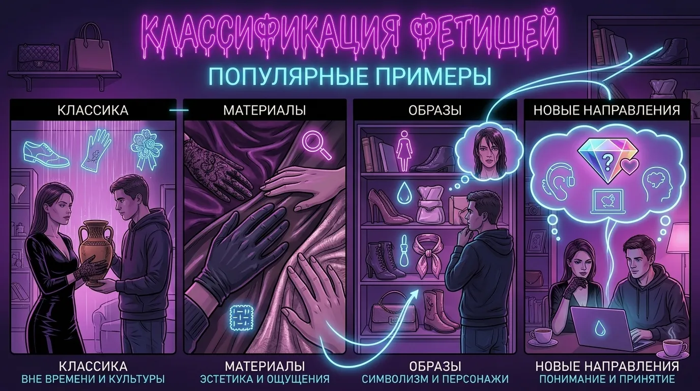 Виды фетишей: классификация и популярные примеры