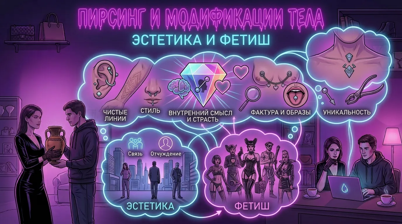 Пирсинг и модификации тела: эстетика и фетиш