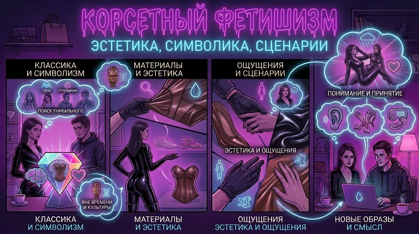 Корсетный фетишизм: эстетика, символика, сценарии